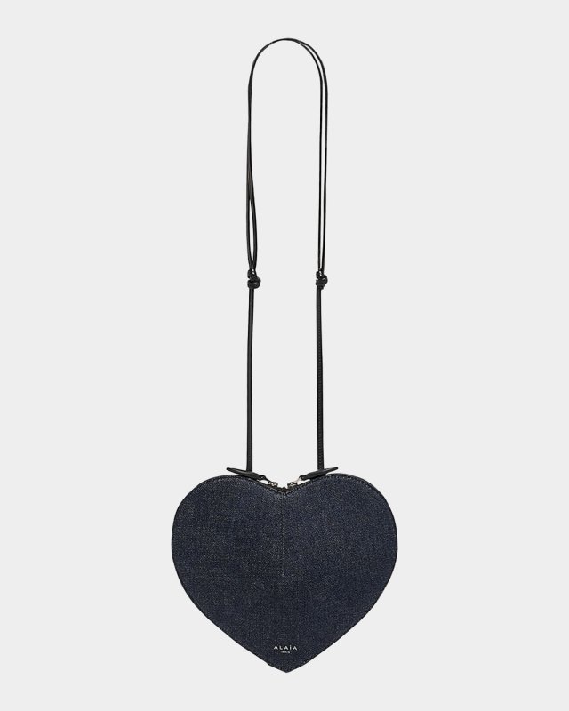 Le Coeur Crossbody Bag in Denim